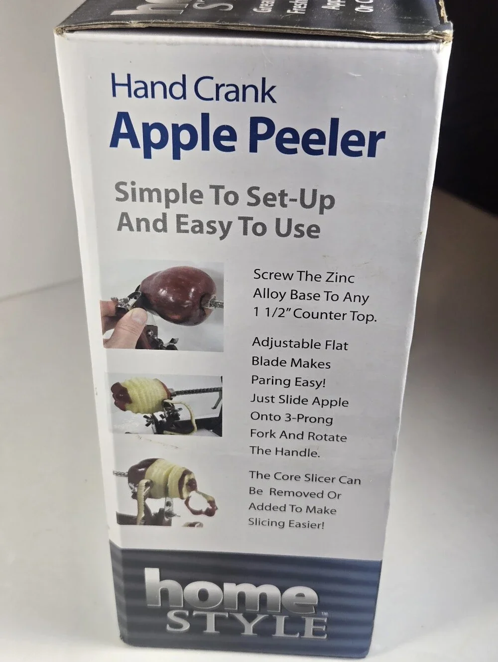 Hand Crank Apple Peeler by Home Style Easy Tool To Core, Peel, And Slice Apples